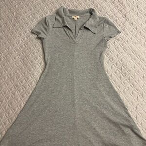 Grey Collared Dress